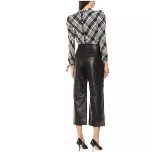 VERONICA BEARD Agee wide-leg leather pants-NWT-6 - Picture 6 of 12